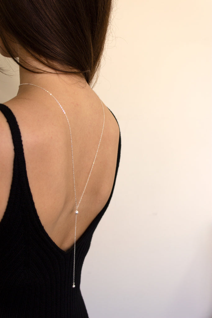 Necklace Dress With Pearls On The Back Pearl Back Necklace Bridal Backdrop Necklace Necklace For Low Necklace Dress With Pearls On The Back Pearl Back Necklace Bridal Backdrop Necklace Necklace For Low