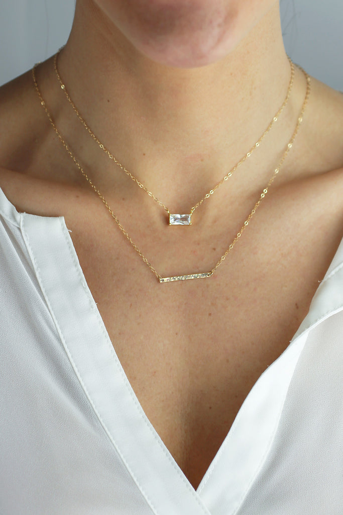 dainty layering necklace
