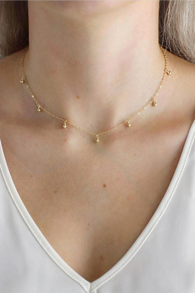 Gold Dust Drop Necklace