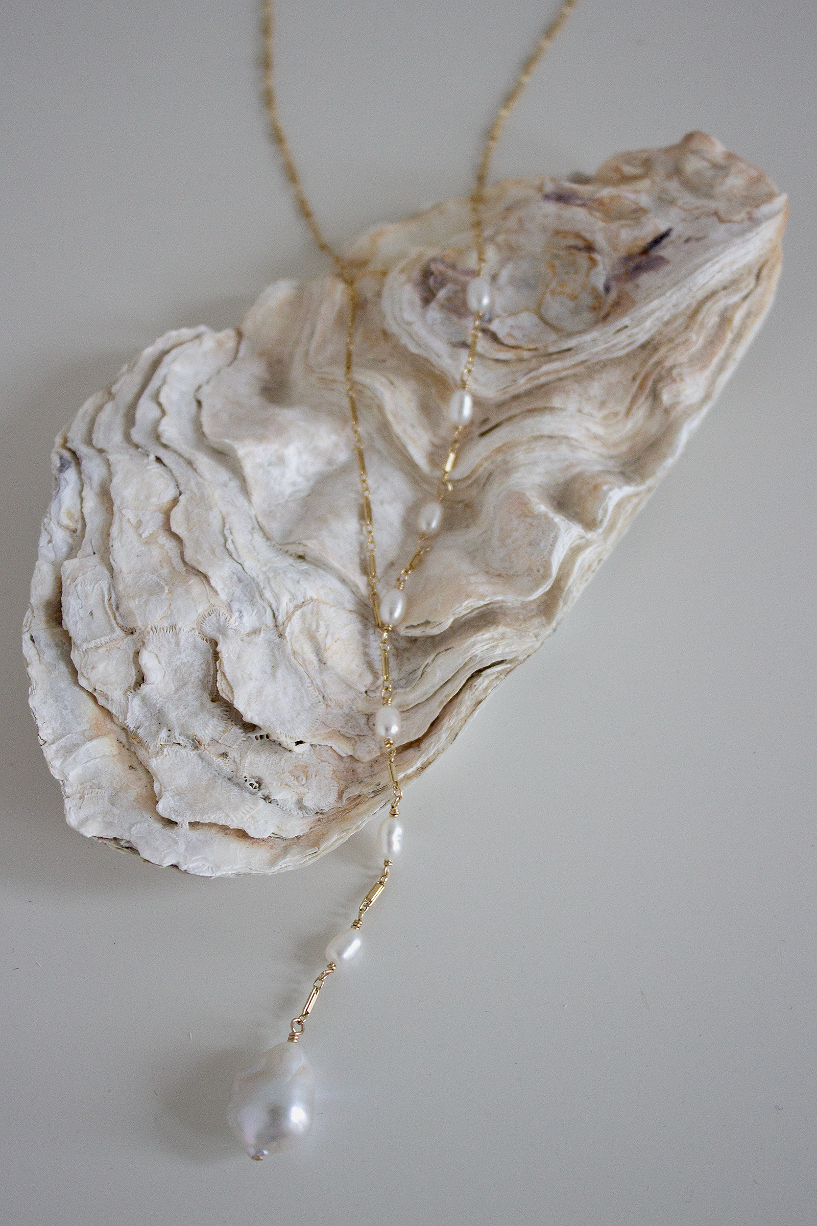 Asymmetrical Baroque Pearl Necklace