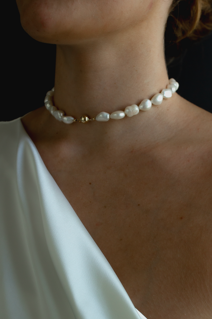 baroque pearl choker necklace