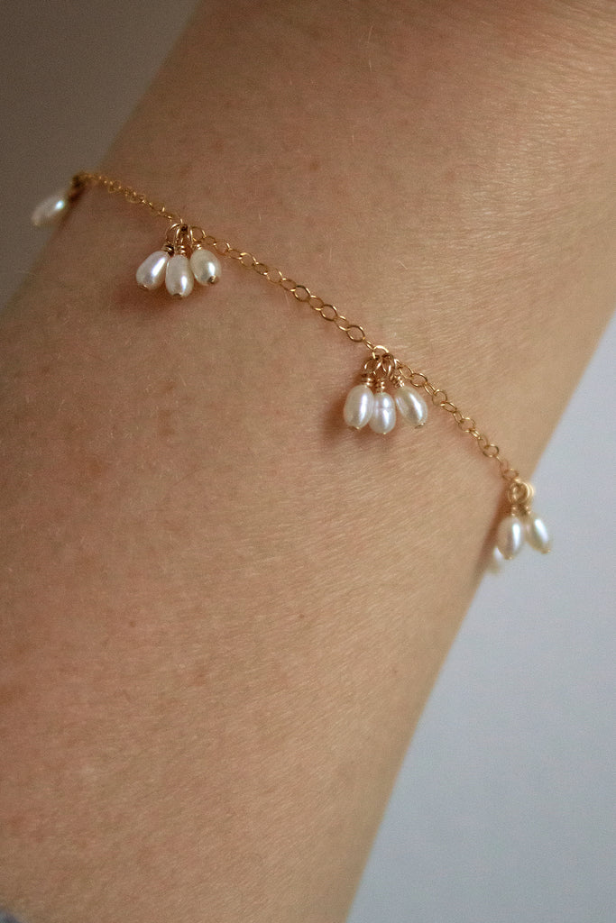 Pearl Trio Droplets Bracelet