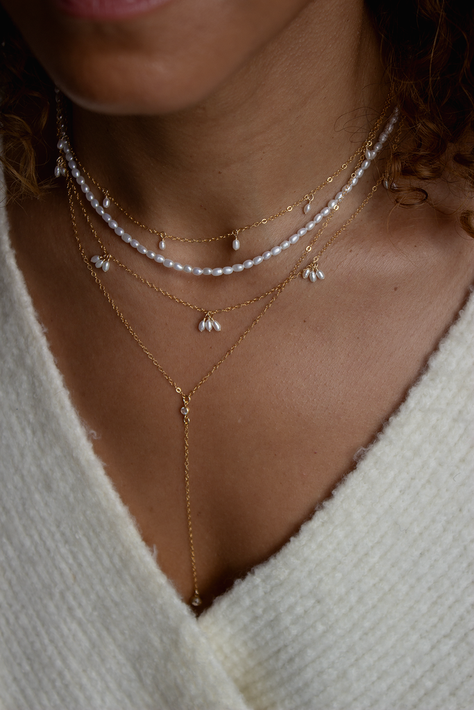 Pearl Trio Droplets Necklace