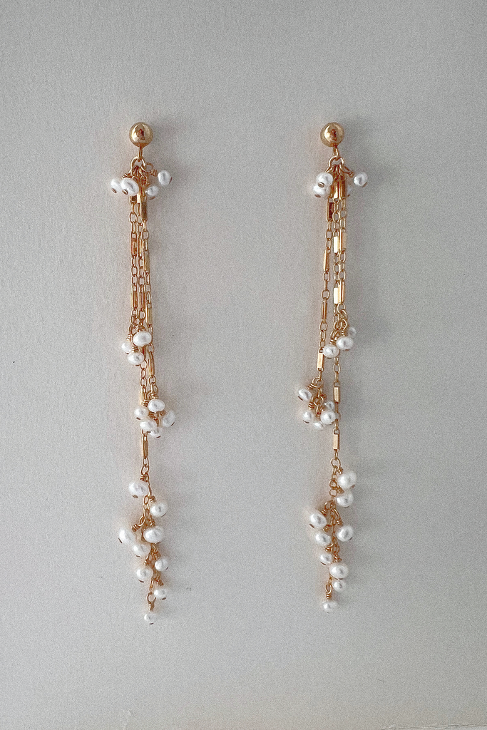 Radiance Freshwater Pearl Cluster Earrings