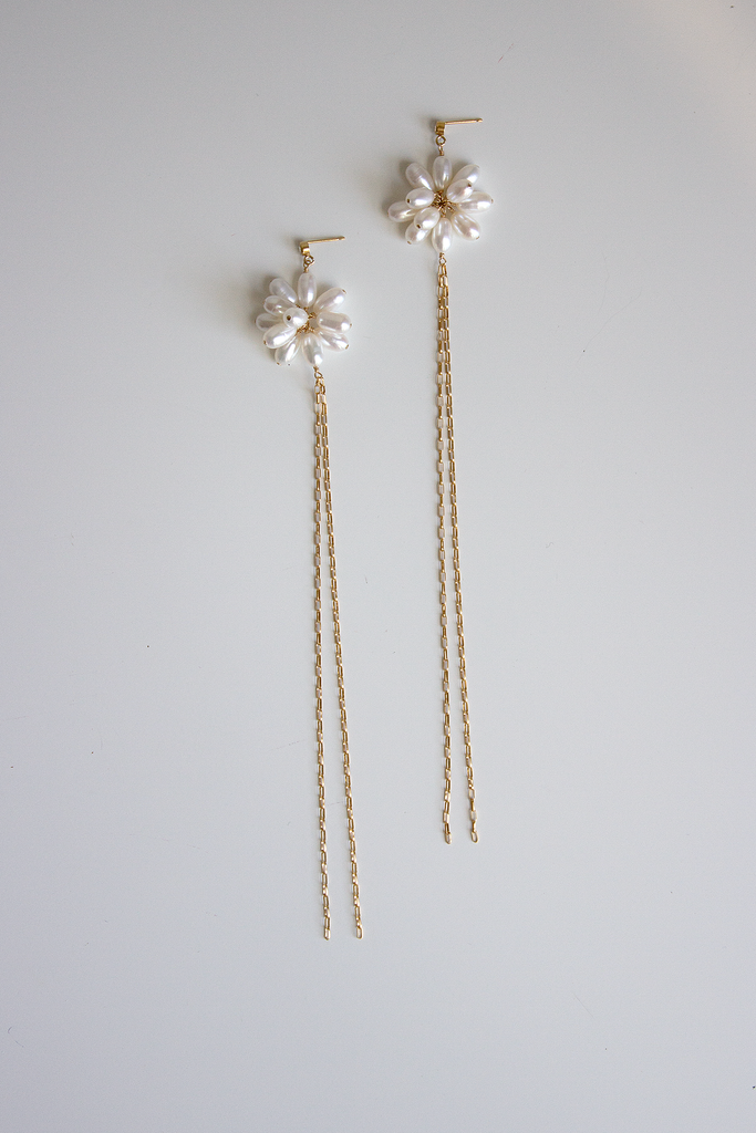 long pearl earrings