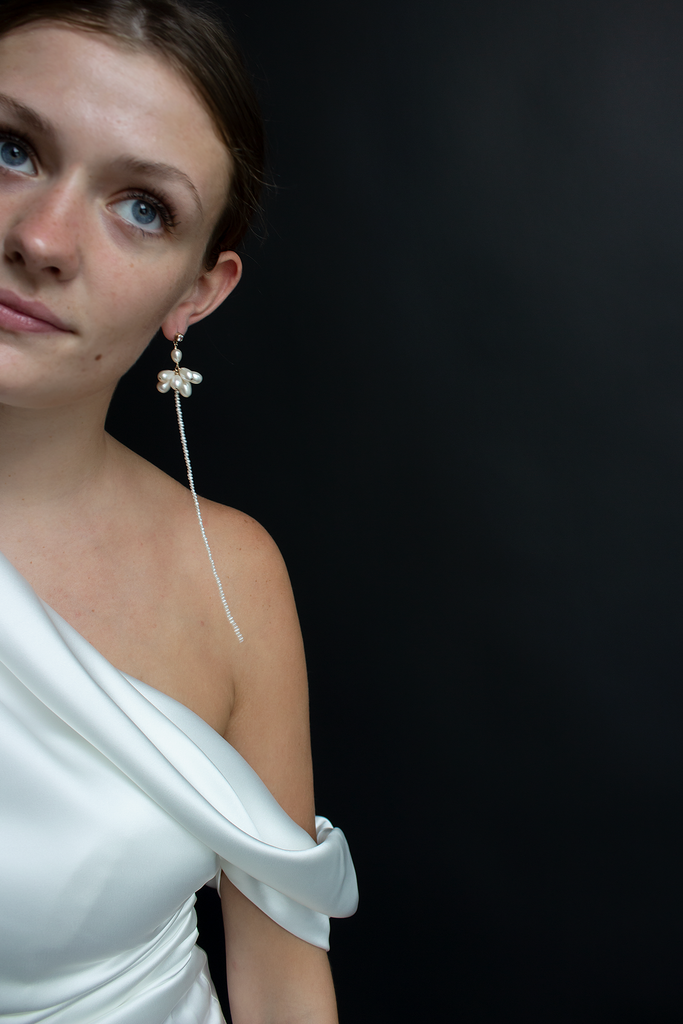 Pearl Stem Earrings