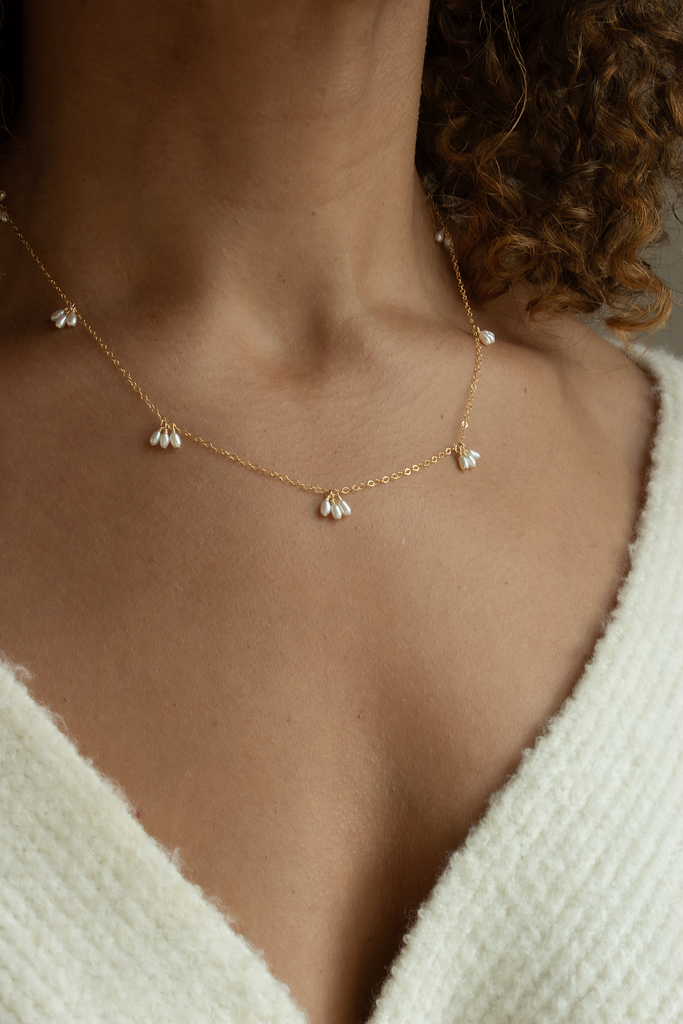 Pearl Trio Droplets Necklace