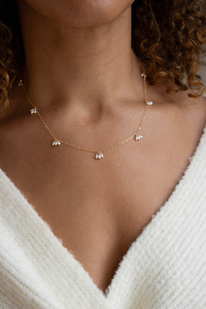 Pearl Trio Droplets Necklace