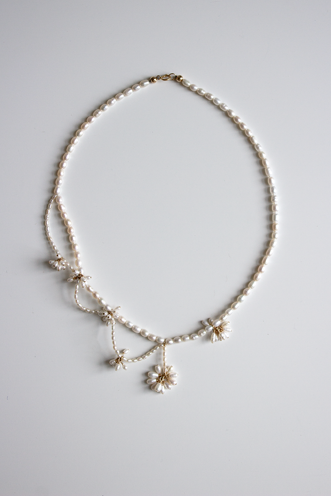 beaded pearl necklace