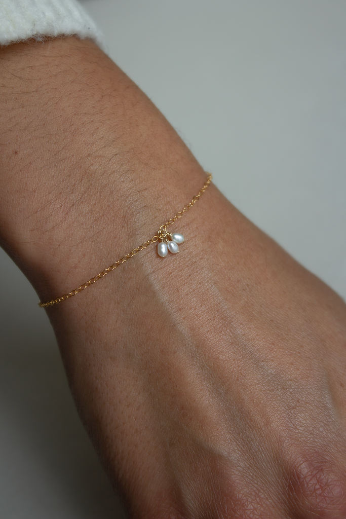 Single Pearl Trio Bracelet