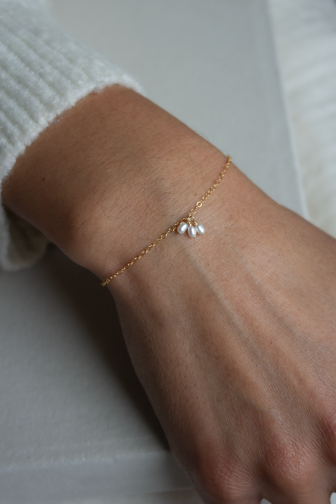 Single Pearl Trio Bracelet