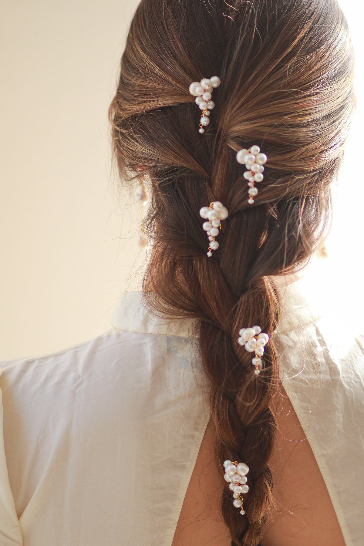 Pearl Hair Pins, Set of 3 for Bride Aryana Pearl Hairpin Set of 3 – Allure Wedding Jewelry main image 3