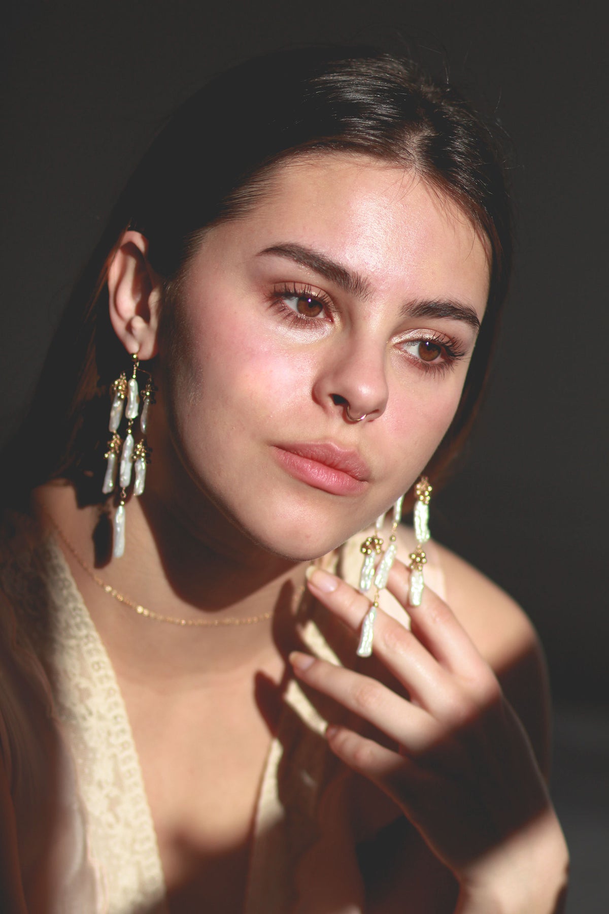 Eyelet Chandelier Earrings