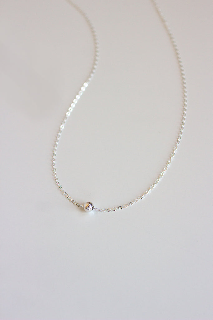 Silver Dust Solitaire Necklace