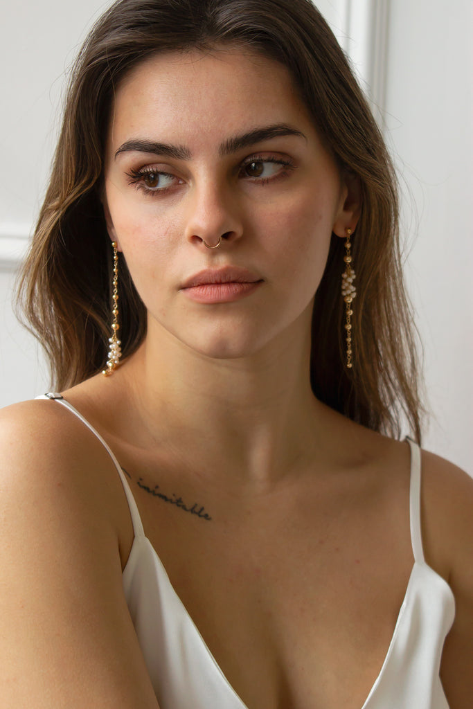 long and dainty earrings