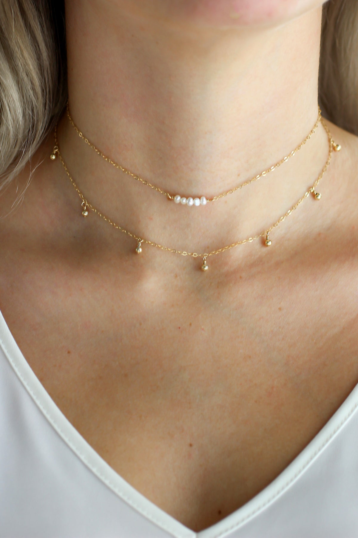 Dainty Pearl Choker Simple Pearl Necklace, Small Pearl Necklace, Freshwater Pearl  Necklace, Real Pearl Necklace, Pearl Bar GFN00060 - Etsy