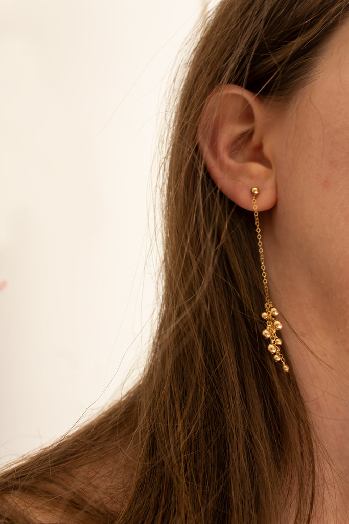 Gold Dust Long Earrings