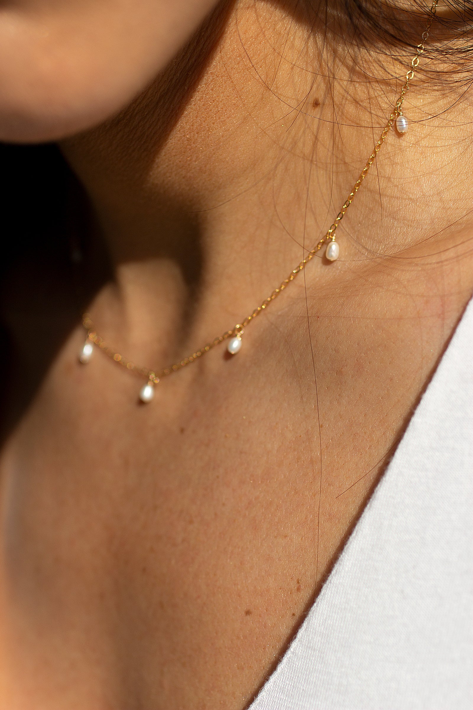 Pearl Droplet Necklace — GLDN
